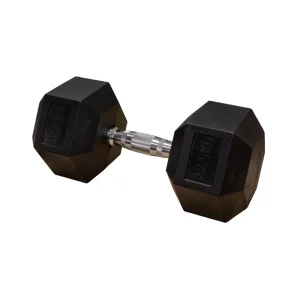 Halteres Hexagonais 22.5kg em Borracha